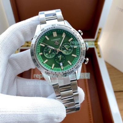 Tag Heuer Carrera Heuer 02 Replica Watch Stainless Steel Green Dial